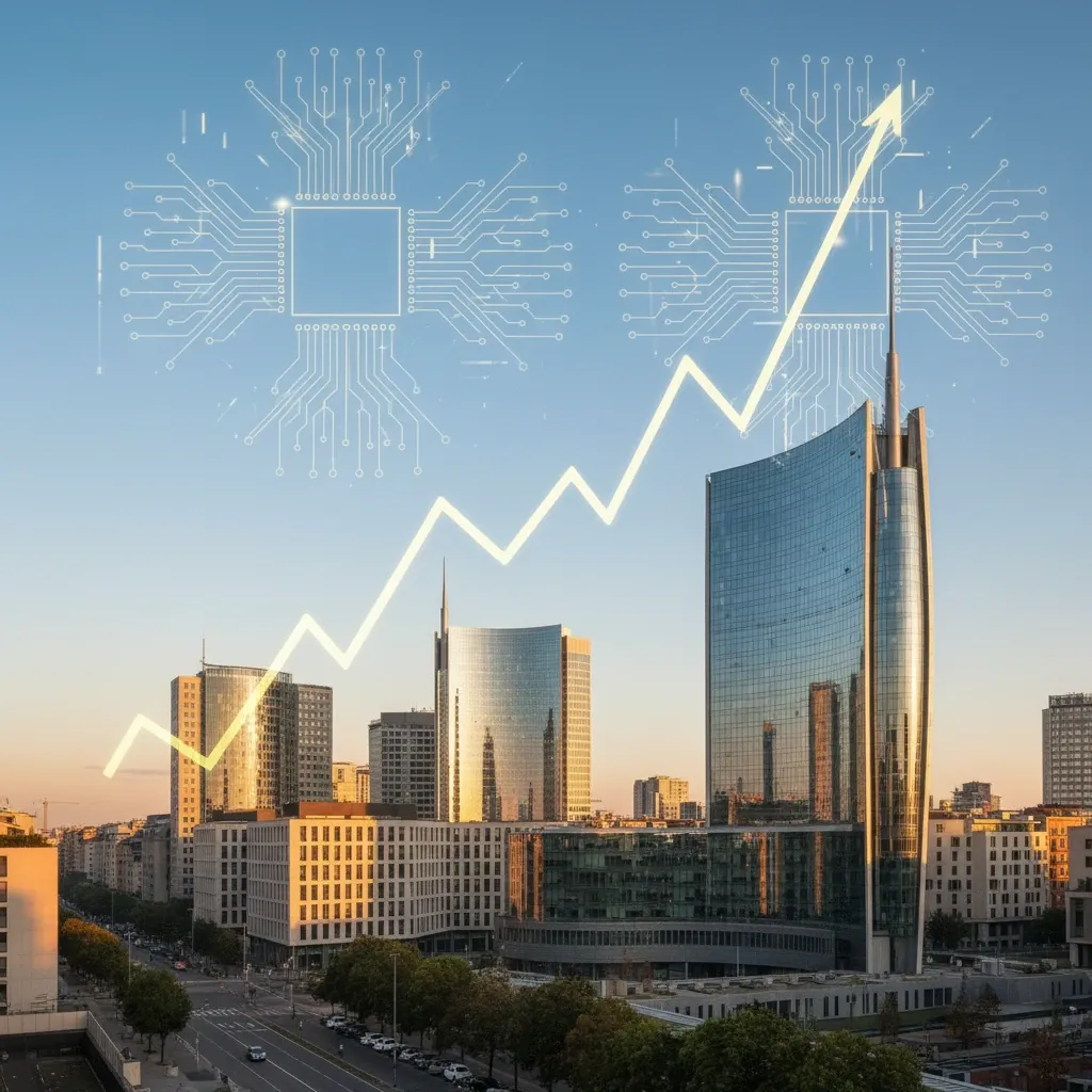 Milan's FTSE MIB Rises 0.47% as Semiconductor and Banking Stocks Advance