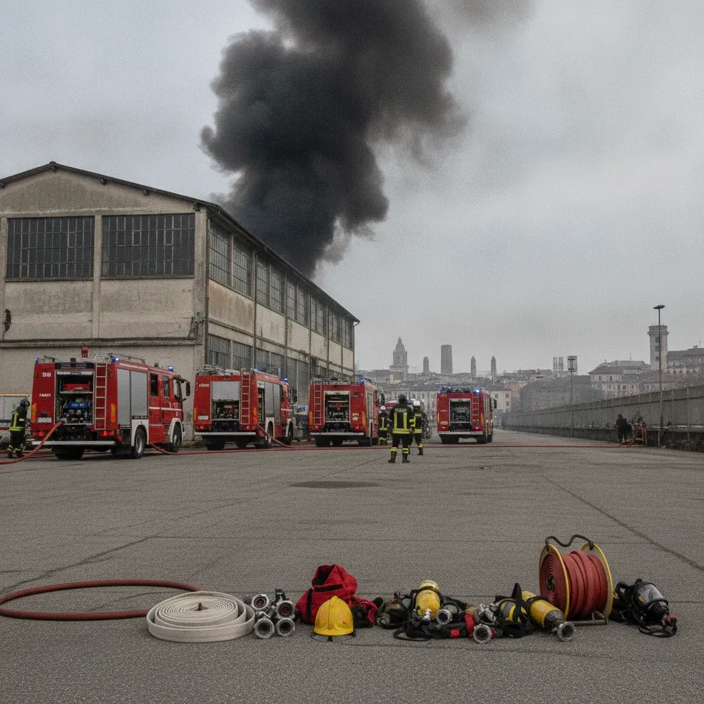 Milan Warehouse Fire Forces 2km Health Alert for Residents and Workers